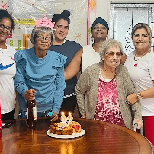 Private resident bedroom with natural light and home decor, Tampa Assisted Living
